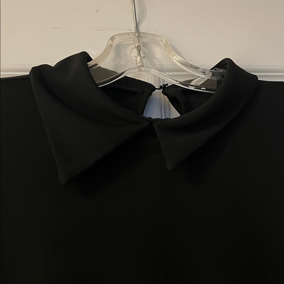 Zara Wednesday style high collar Black Long Sleeve Dress - Picture 2 of 6